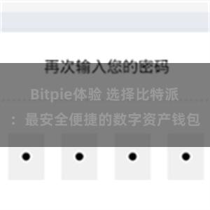 Bitpie体验 选择比特派：最安全便捷的数字资产钱包