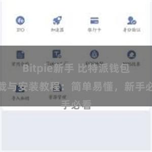 Bitpie新手 比特派钱包下载与安装教程：简单易懂，新手必看