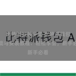 比特派安装步骤 比特派钱包下载与安装教程：轻松学会，新手必看