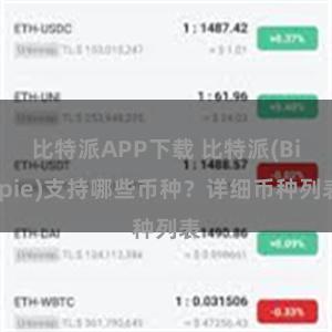 比特派APP下载 比特派(Bitpie)支持哪些币种？详细币种列表