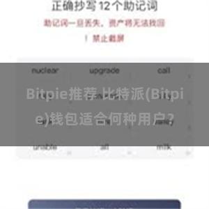 Bitpie推荐 比特派(Bitpie)钱包适合何种用户？