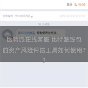 比特派在线客服 比特派钱包的资产风险评估工具如何使用？