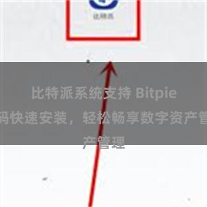 比特派系统支持 Bitpie扫码快速安装,轻松畅享数字资产管理