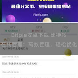Bitpie安卓下载 比特派在线管理：高效管理，轻松优化