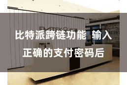 比特派跨链功能  输入正确的支付密码后